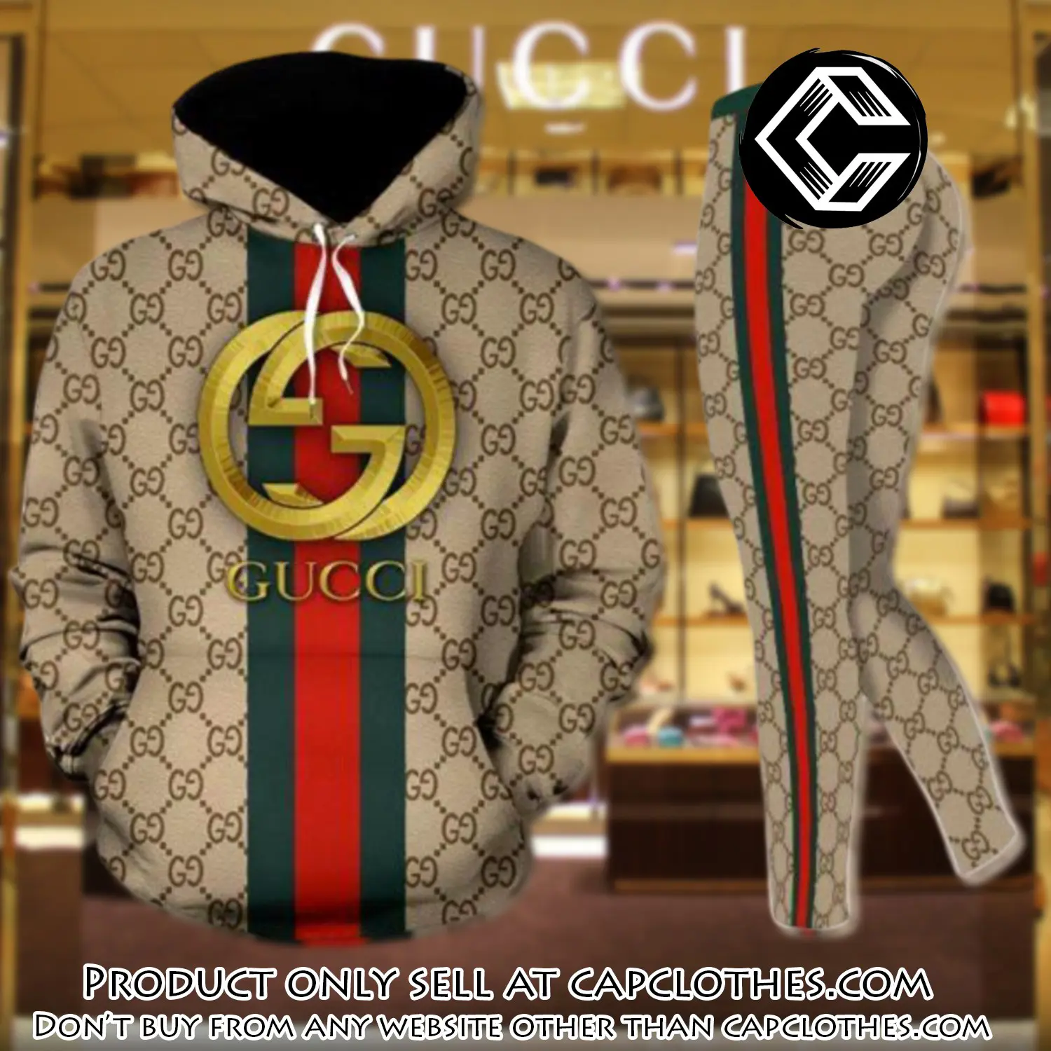 Gucci stripe hoodie legging set luxury for women xzt cc5134249